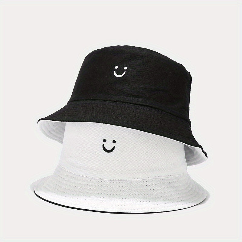 Happy Face Bucket Hat Double Sided Wear For Men