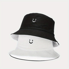 Happy Face Bucket Hat Double Sided Wear For Men