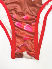 Sexy Party Lingerie Set Colorblock Bra & Panty