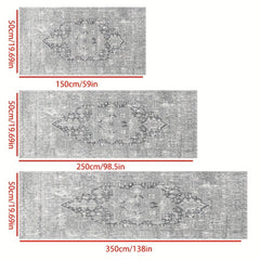 Soft Persian Runner Rug Vintage Shaggy Non Slip Entryway Mat Washable