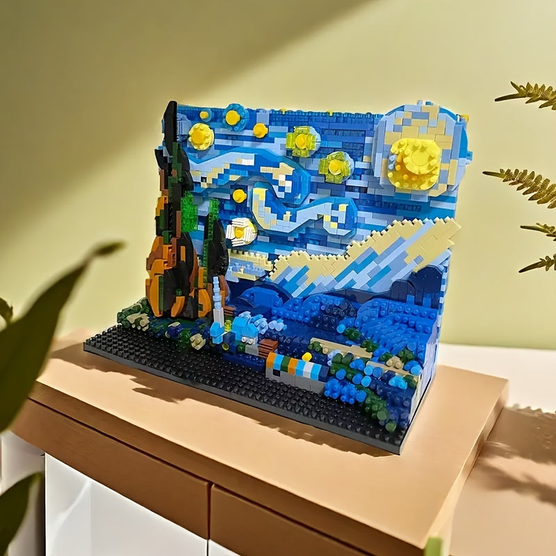 ABS Starry Night 3D Building Blocks Set DIY Art & Decor Creative Puzzle