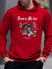 David Statue Print Hoodie Men's Casual Pullover Sweatshirt