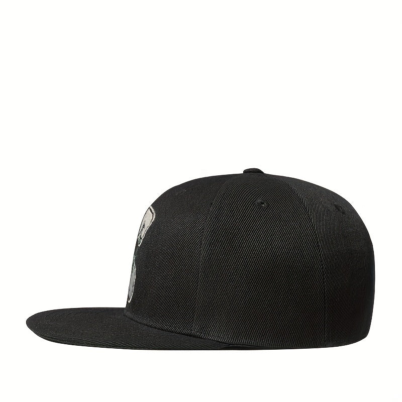 Embroidered Flat Brimmed Hat - Outdoor Casual Wear