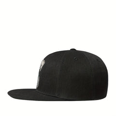 Embroidered Flat Brimmed Hat - Outdoor Casual Wear