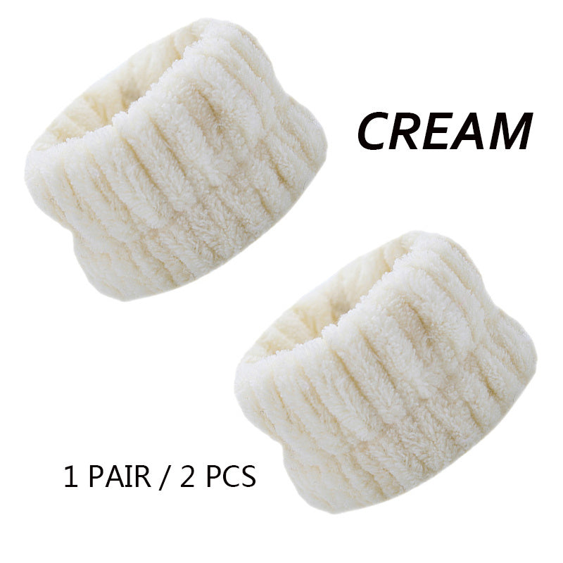 Solid Plush Wrist Band 2pcs for Girls