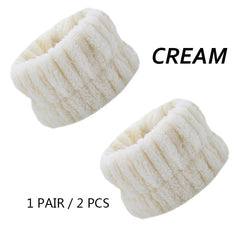 Solid Plush Wrist Band 2pcs for Girls