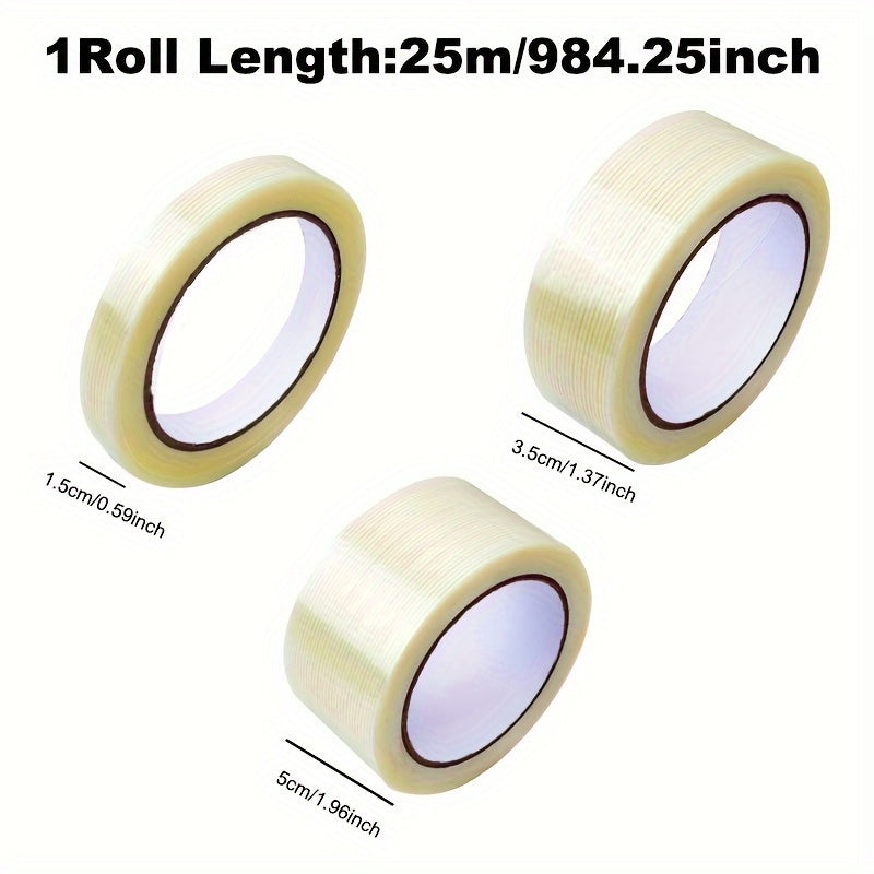 Striped Fiber Adhesive Tape Waterproof for Packaging and Floor