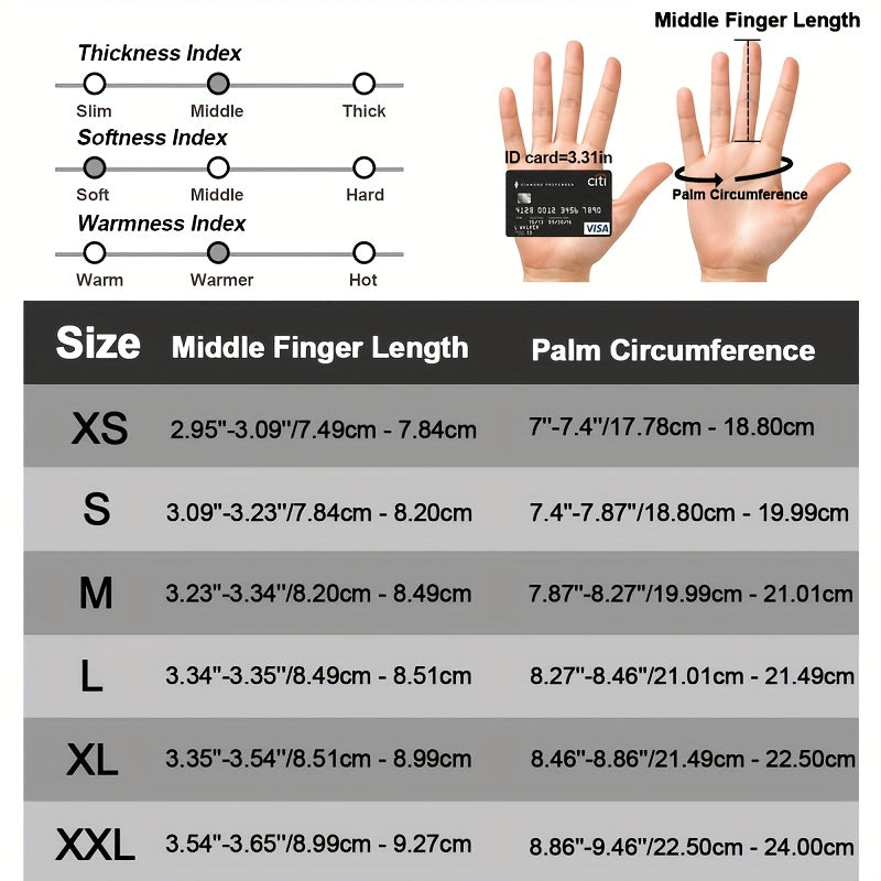 Winter Windproof Touch Screen Gloves with Reflective Strip