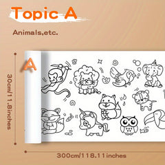 Large Coloring Poster Roll Paper for DIY Painting - Ideal Gift for Class