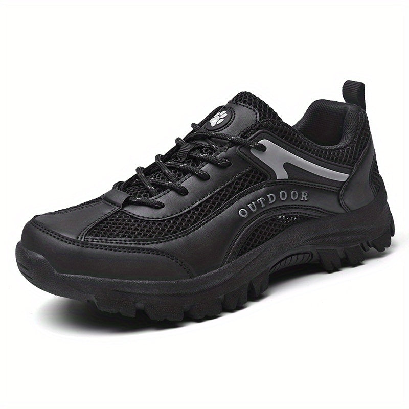 Men's Mesh Lace Up Hiking Sneakers Wear resistant Outdoor Shoes