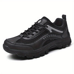Men's Mesh Lace Up Hiking Sneakers Wear resistant Outdoor Shoes