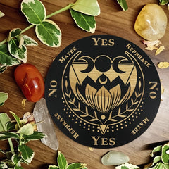 Wooden Witch Pendulum Board Crystal Dowsing Pendulum