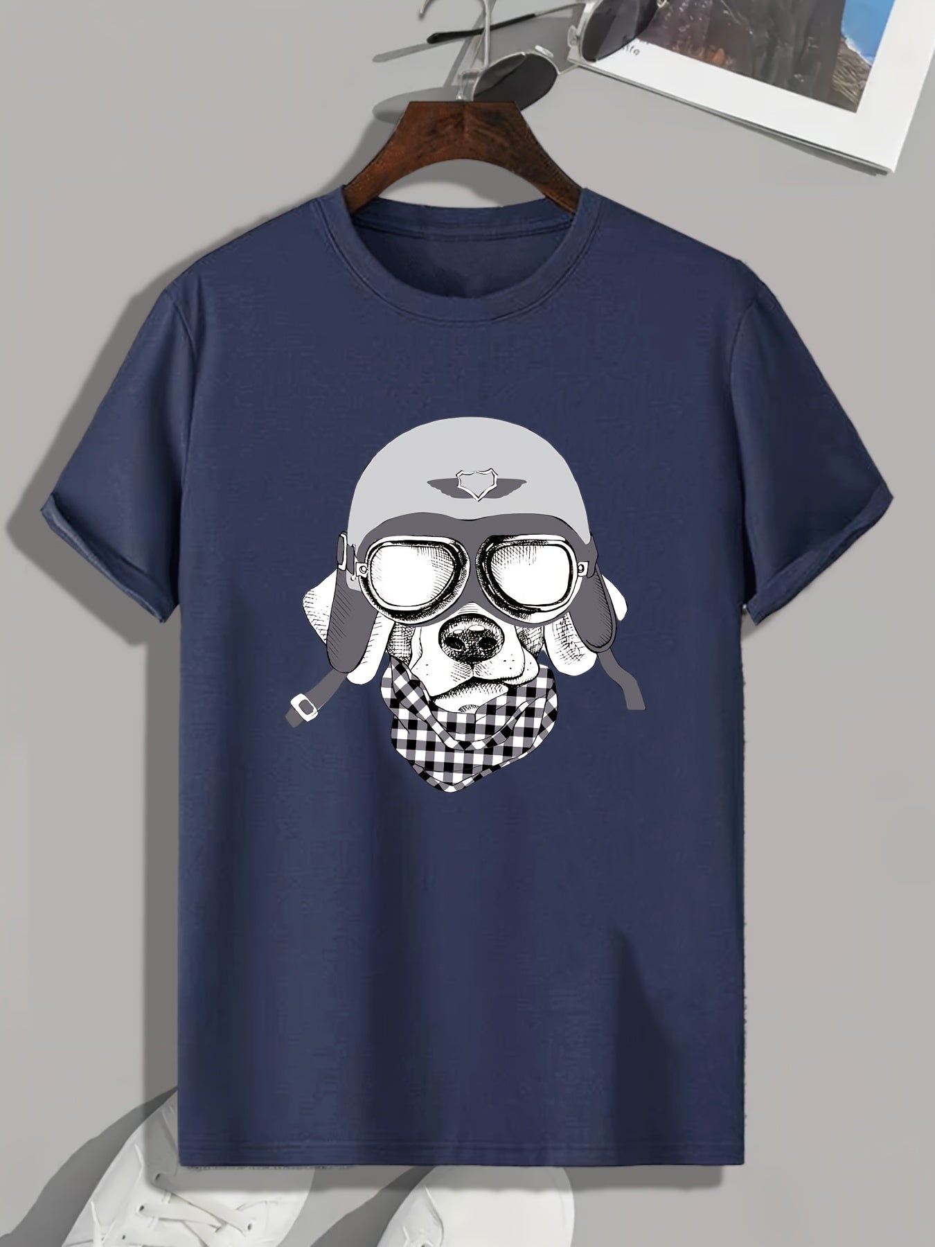 Dog Print Men's Graphic T shirt Casual Comfy Tees For Summer