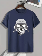 Dog Print Men's Graphic T shirt Casual Comfy Tees For Summer