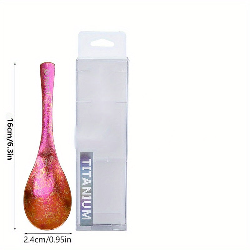 Pure Titanium Alloy Spoon for Outdoor Camping Picnic