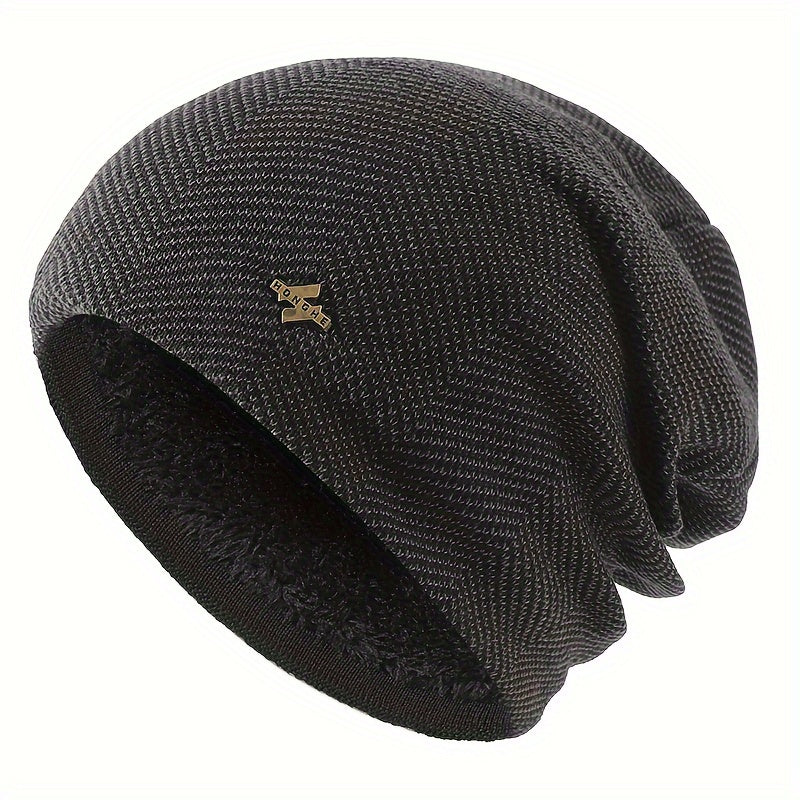 Thickened Warm Woolen Knitted Hat for Outdoor Cycling Skiing