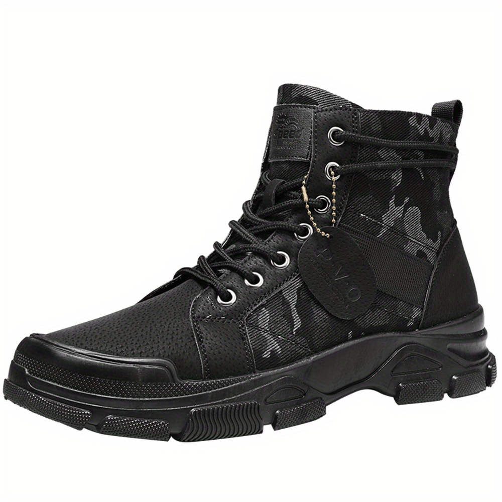 Men's Camo Tactical Boots High Top Lace Up Shoes