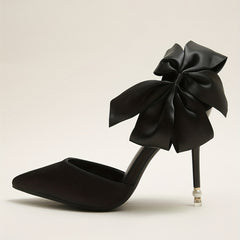 Women's Bowknot Stiletto Heel Point Toe Shoes