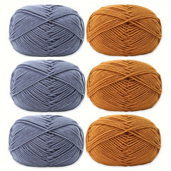 6pcs 4 Medium Worsted Crochet Yarn 100% Acrylic Soft Yarn DIY Knitting 50g