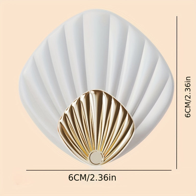 4pcs Seashell Wall Hooks Nautical Home Decor