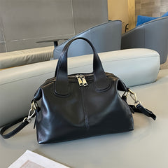 Convertible Shoulder Bag Detachable Strap Zipper Closure for Work