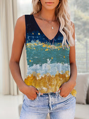 V Neck Tank Top Sleeveless Summer Casual Tank Top
