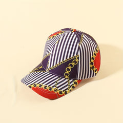 Vintage Chain Print Baseball Cap Hip Hop Lightweight Sun Hat Unisex