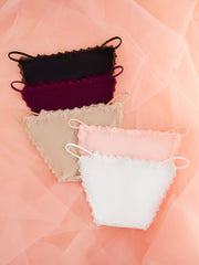 5pcs Lace Trim Briefs Stretchy Intimates Panties Women's Lingerie & Underwear