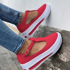 Women's T Strap Sandals Casual Platform Shoes
