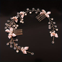 Leaf Hair Comb Headband Tiara For Bride