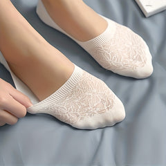 9 Pairs Floral Lace Ankle Socks Lightweight & Breathable Low Cut Invisible Socks