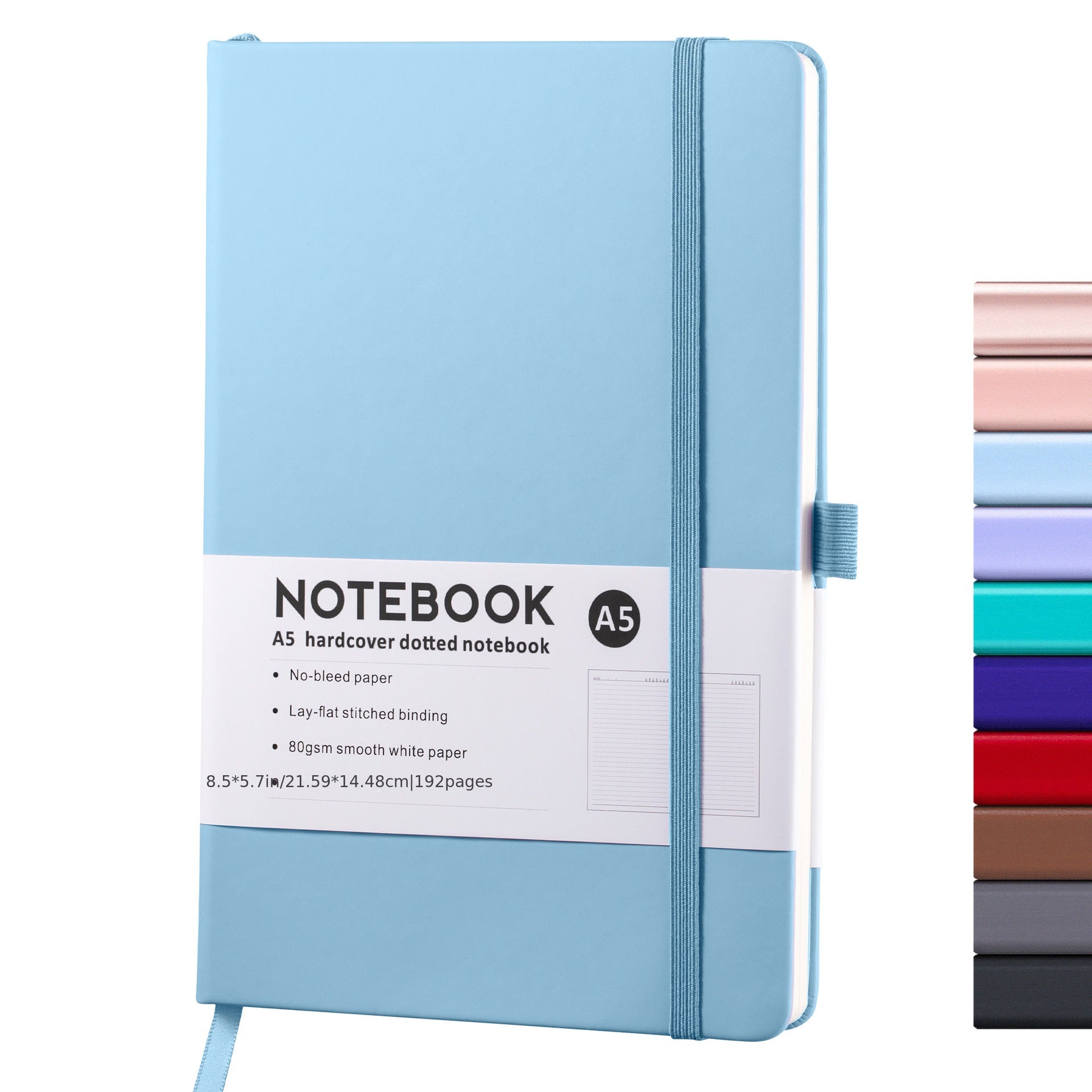 A5 Lined Hardcover Journals Notebook 192 Pages 10 Colors Classic Ruled Notebooks