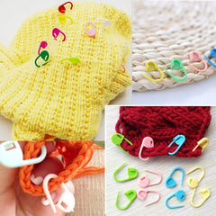 100pcs Colorful Plastic Safety Pins Knitting Markers Crochet Clips