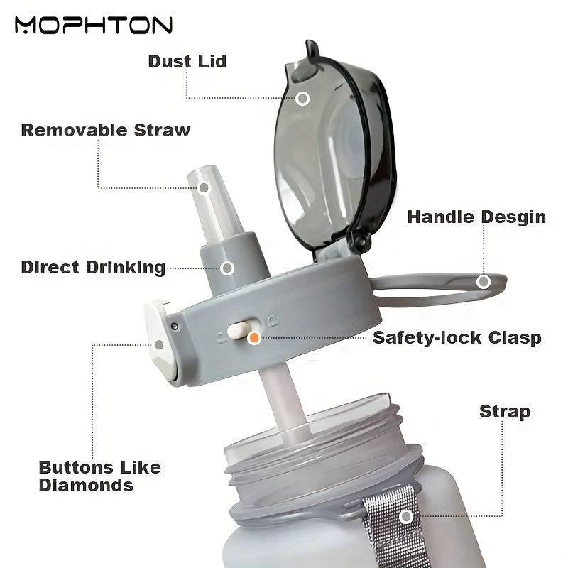 34oz Mophton Sports Water Cup Leakproof Bottle with Straw