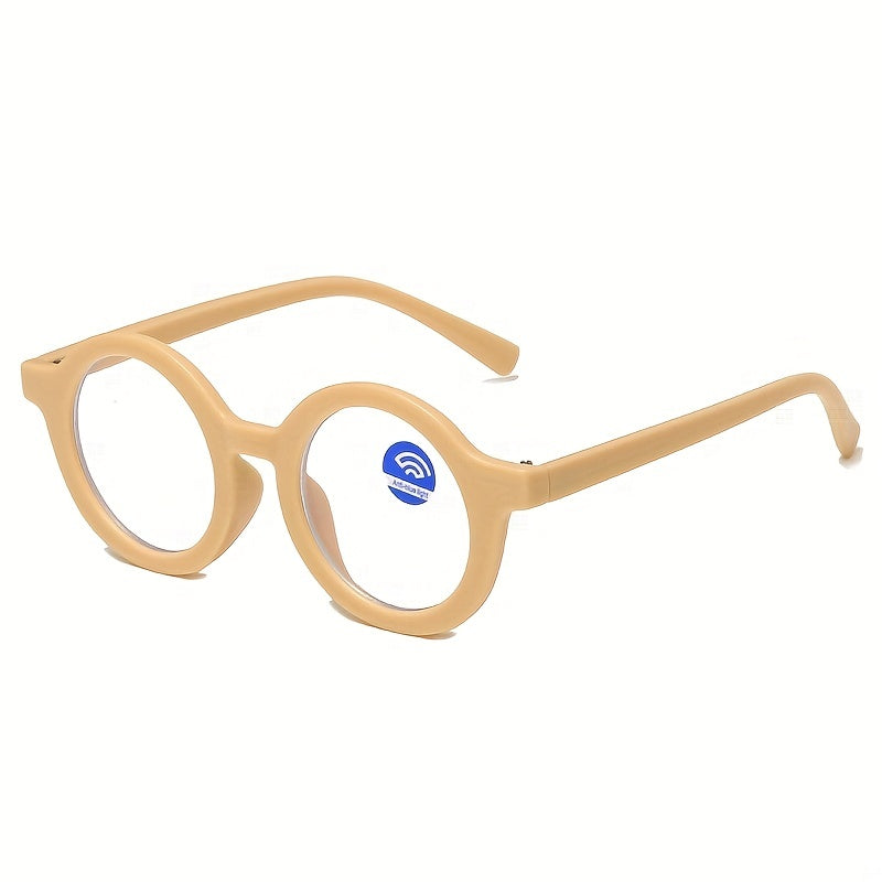 Round Frame Glasses Flat Mirror Glasses For Baby Girls Kids