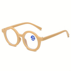 Round Frame Glasses Flat Mirror Glasses For Baby Girls Kids