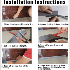 Door Bottom Sealing Strip Soundproof Windproof Dustproof Keep Warm Sealer