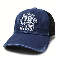 90s Embroidery Vintage Baseball Cap Distressed Cotton Sun Hat