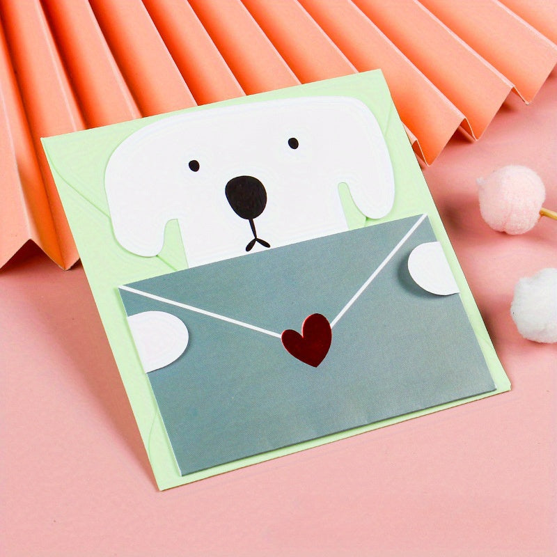 Animal Cartoon Birthday Greeting Card Postcard
