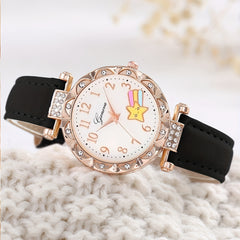 Cute Cartoon Watch & 4 Necklaces Set