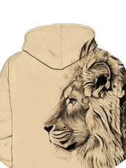 Lion 3d Print Men's Graphic Hoodie Autumn Winter