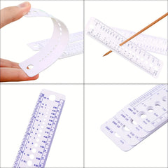 Plastic Knitting Gauge Circle Geometric Ruler Student Sewing Measure Tool
