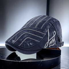 Men's Denim Peaker Cap for All Seasons