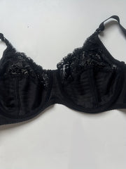 Women's Mini Bow Knot Lace Striped Underwire Bra Plus Size