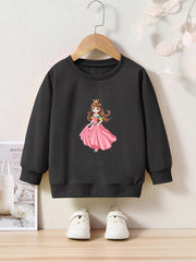 OERYUI Cartoon Princess Crew Neck Pullover Top for Kids