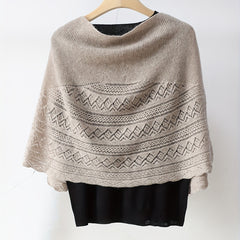 Wool Hollow Out Shawl Wrap Warm Artifact for Women