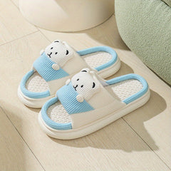 Women's Cartoon Printed Slip On Open Toe Slides