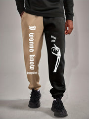 Coconut Tree Print Men's Drawstring Sweatpants Loose Jogger Pants