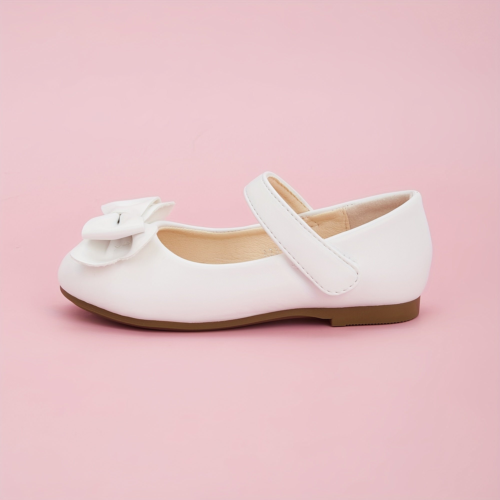 Bowknot Solid Flat Shoes For Girls Lightweight Walking Shoes