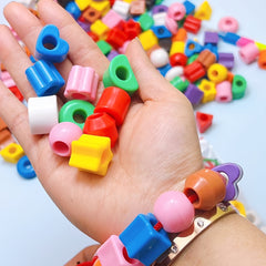Kids Bead & Block Toys for Concentration Training Random Shapes Mixed